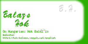 balazs hok business card